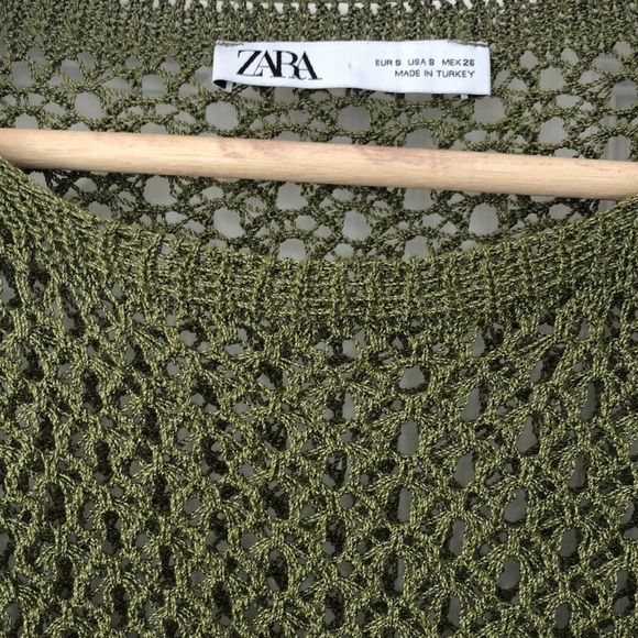 NEW Zara Knit Mesh Sweater - Picture 2 of 3